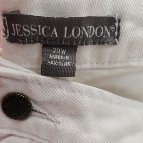 Jessica Howard White Denim Jean Midi Skirt Plus Size 20W - Picture 5 of 7